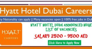 Hyatt Careers Dubai Hotel