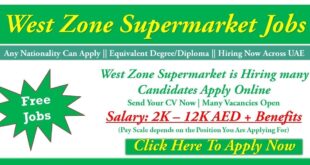 West Zone Supermarket Job Vacancies 2