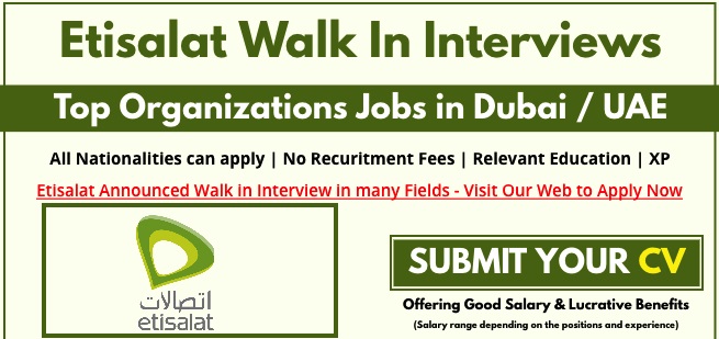 Etisalat Academy Walk In Interview