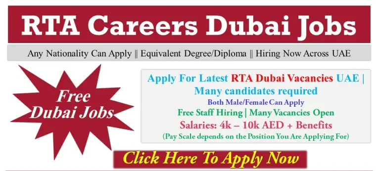 RTA Careers Dubai Jobs