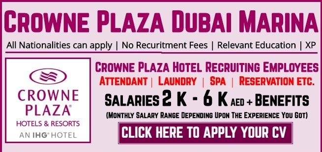 Crowne Plaza Dubai Marina Careers