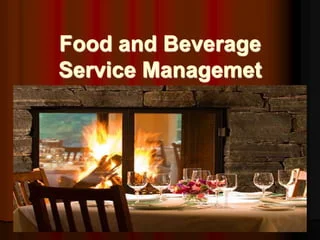 Food and beverage service management 1 320