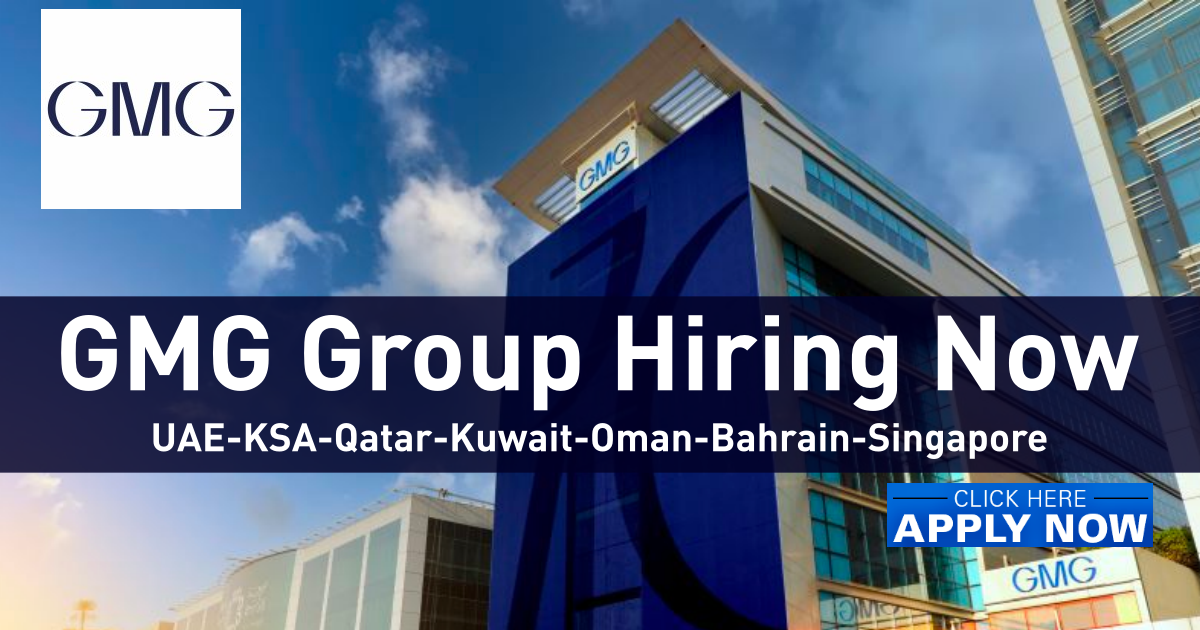 GMG Careers 2025 | New GMG Dubai Job Vacancies